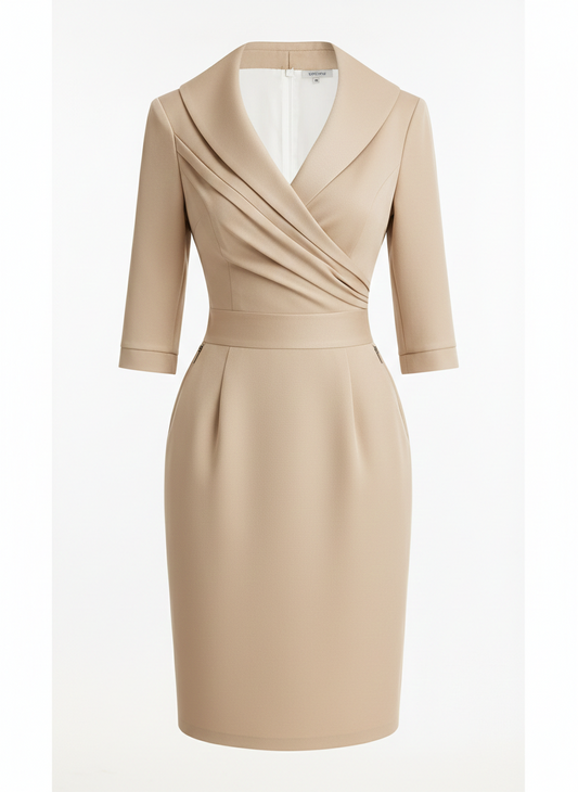 Surplice Long Sleeve Dress