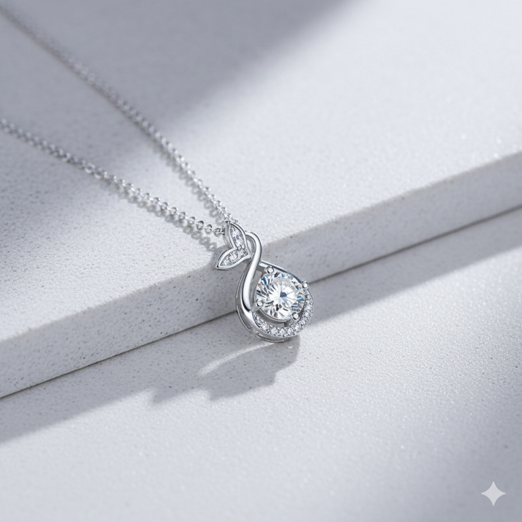 1 Carat Moissanite Pendant Necklace