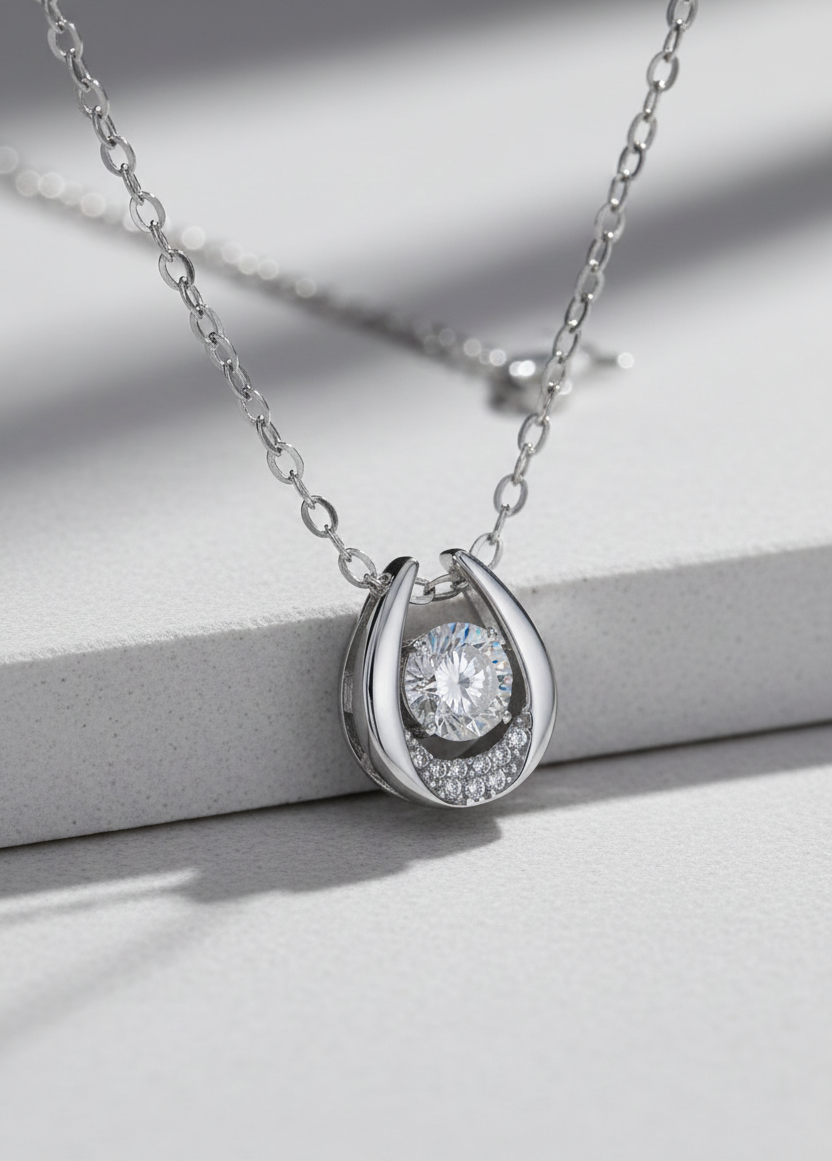 Moissanite Zircon Pendant Necklace