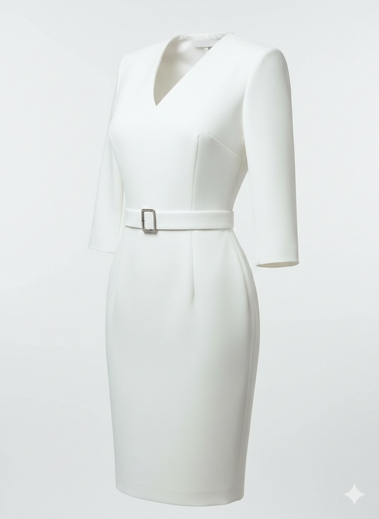 Surplice Half Sleeve Dress