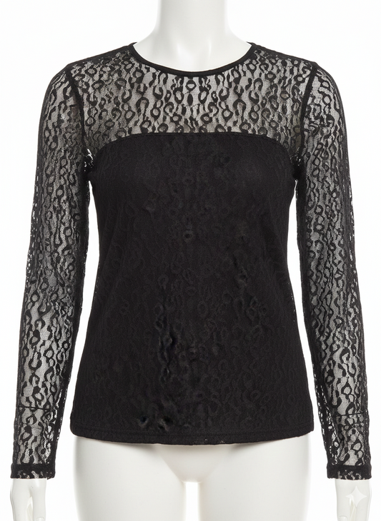 Lace Yoke Spliced Top