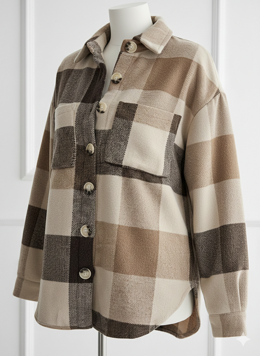 Plaid Button-Down Shirt