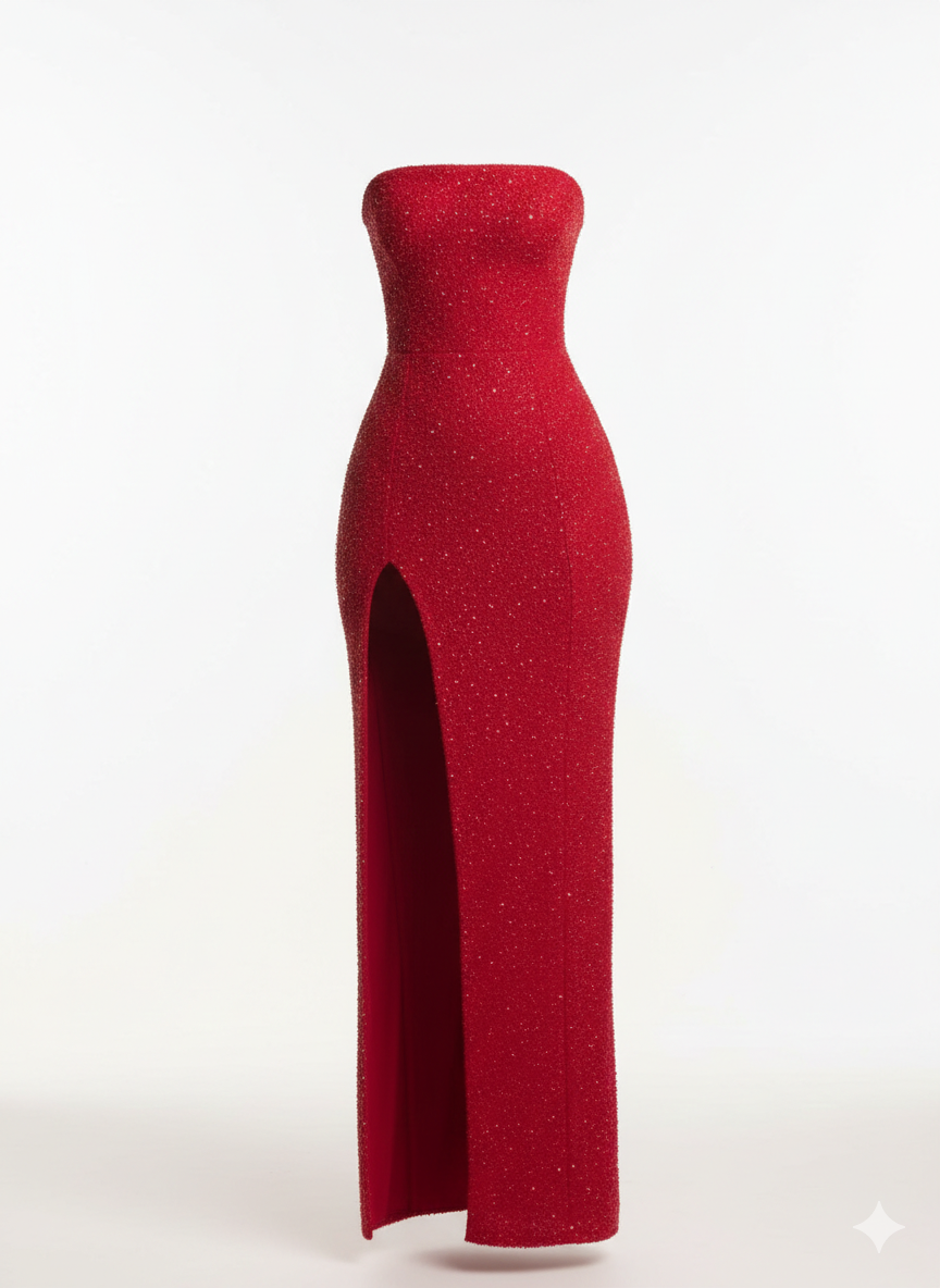 High Slit Tube Maxi Dress