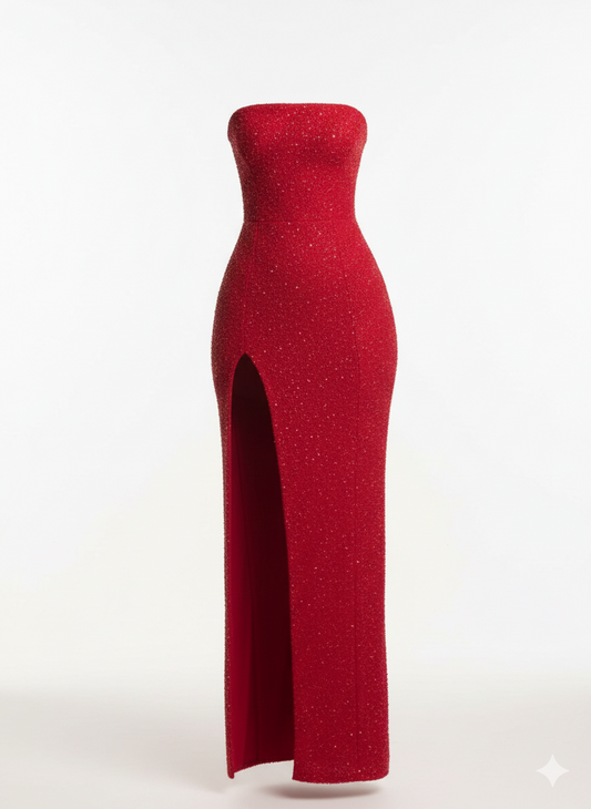 High Slit Tube Maxi Dress