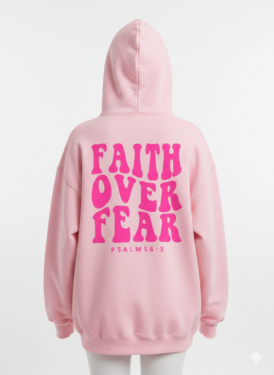 FAITH OVER FEAR Dropped Shoulder Hoodie